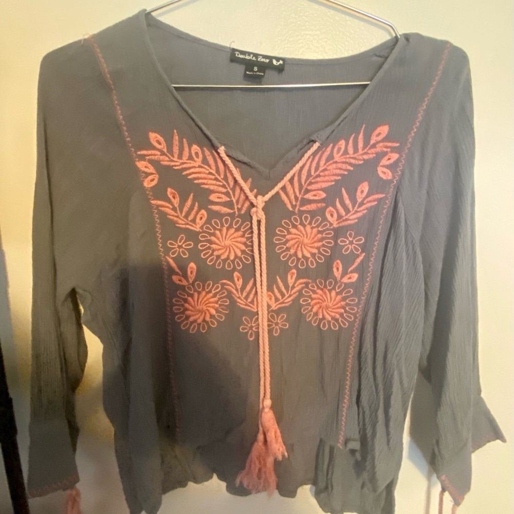 Embroidered BoHo shirt